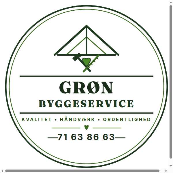 Grøn Byggeservice logo